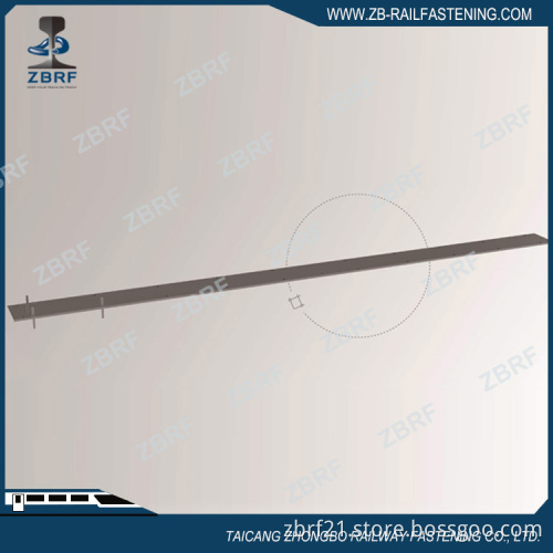 Crane rail soleplate for rail constraction
